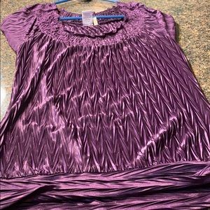 Heart Soul Purple Cap Sleeve Blouse